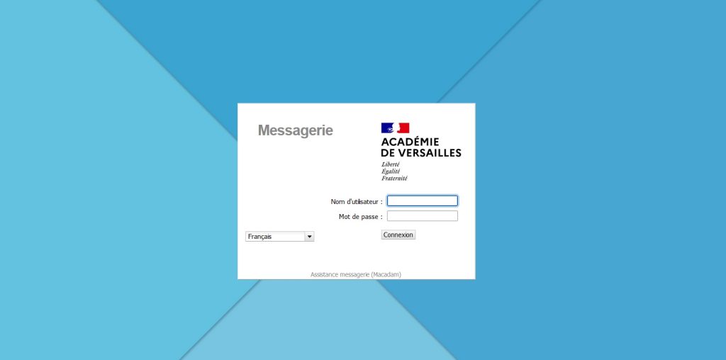 Académie de Versailles  se connecter à son compte webmail