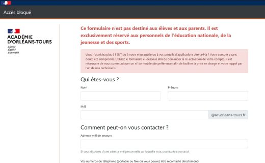 academie orleans tours connexion